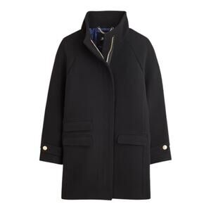 J.Crew Wm's Toscana Coat Italian StadiumWool Blend Sz 8 Black Gold Hardware NWT